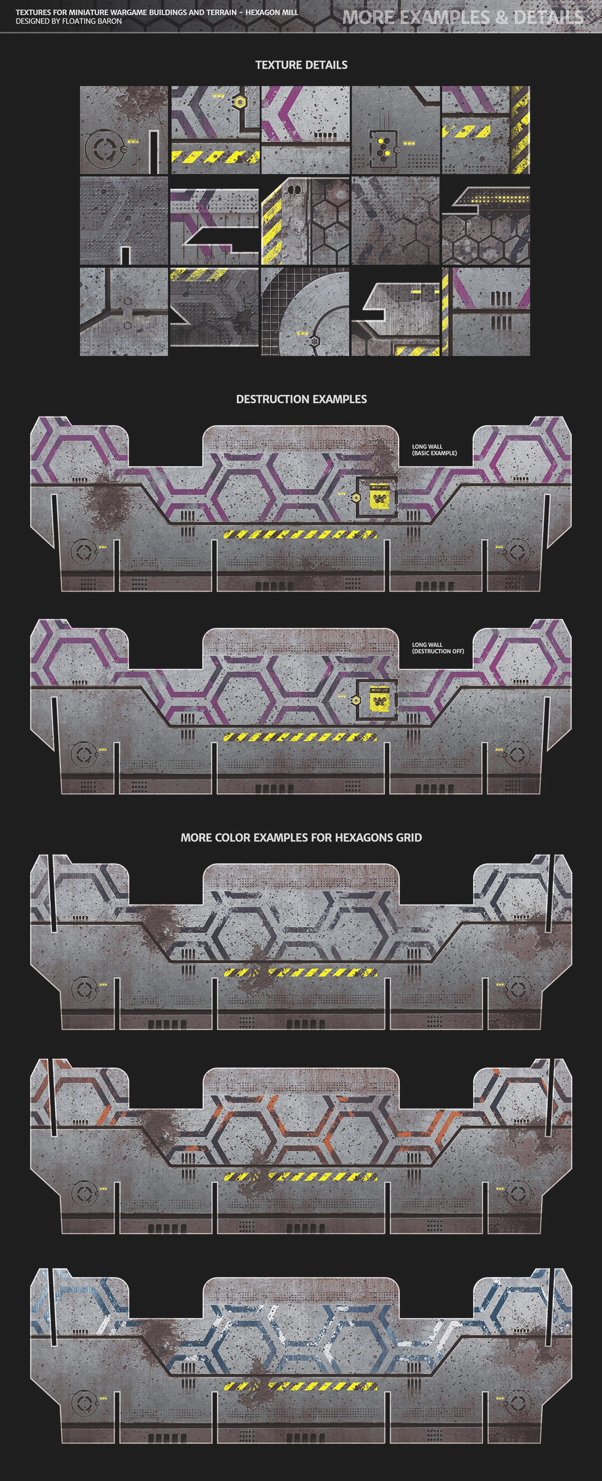 floating baron hexcrate textures design for game